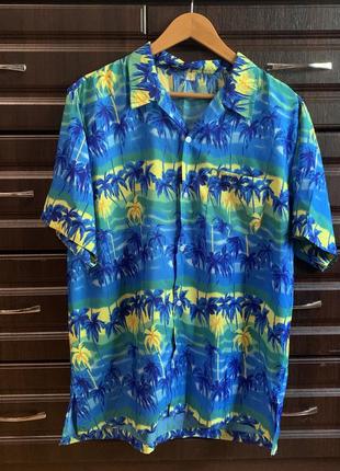 Крутейшая трендовая гавайка гавайска летняя рубашка!!
