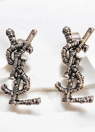Серьги ив сен лоран 3 см fashion