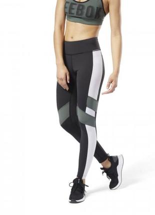 Женские лосины леггинсы тайтсы reebok lux - color block d94129