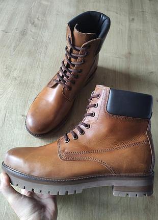 Стильні чоловічі шкіряні черевики logo-print mesh-panel sneakers Braun, германія. розмір 46