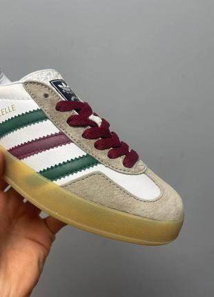 Adidas gazelle white green red, кросівки адідас жіночі, кроссовки женские адидас9 фото