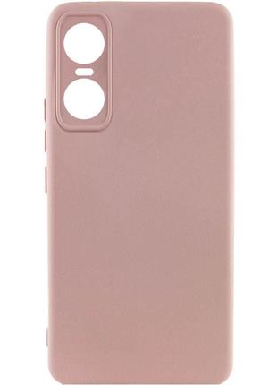 Матовый силиконовый чехол на tecno pop 6 pro розовый / чехол на техно поп 6 про