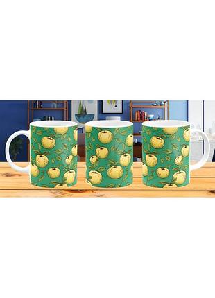 Чашка кружка гуртка з принтом яблука