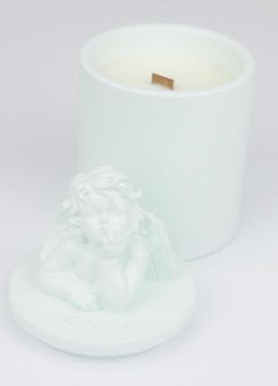 Аромасвічка cupid santal mint 100% wood wax 165g 35h гранд презент nac 1101