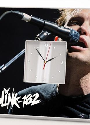 Часы с фото "группа blink-182" для фанатов панк рок музыки, украшение в бар, клуб, студию, подарок