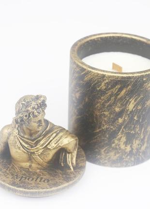 Аромасвічка apollo burley vanilla bronze 100% wood wax 165g 35h гранд презент nac 1108