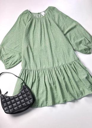 Платье в принт h&amp;m (вискоза, лиоцелл) новое