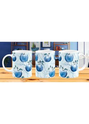 Чашка кружка гуртка з принтом фрукти яблуко