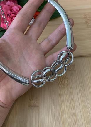 Колье цвет серебро 3