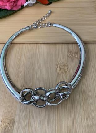 Колье цвет серебро 2