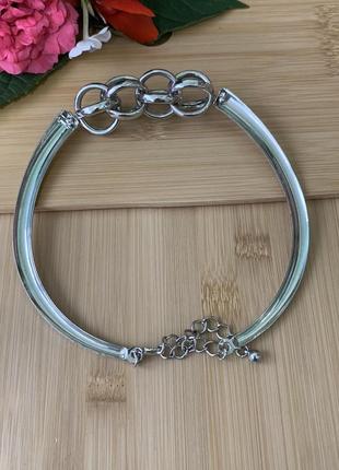 Колье цвет серебро 4