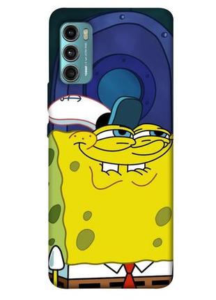 Чохол із принтом на моторола мото джи 60 губка боб / чохол із принтом на motorola moto g60