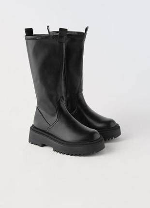 Високі демісезонні трекові чоботи zara 36 розмір (22,9 см)