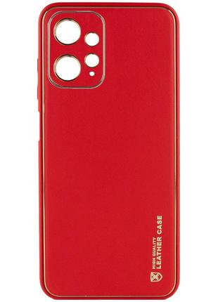 Кожаный чехол на xiaomi redmi note 12 4g красный / кожаный чехол на сяоми редми нот 12