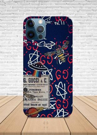 Матовий чохол iphone 13 mini у стилі gucci з принтом