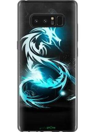 Чохол на samsung samsung note 8 біло-блакитний вогненний дракон "113u-1020-2448"