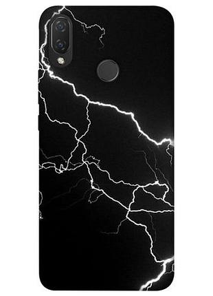 Чохол із принтом на хуавей п смарт плюс блискавка / чохол із принтом на huawei p smart plus