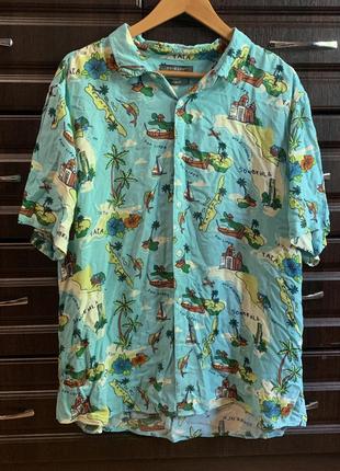 Трендовая гавайка гавайская летняя рубашка!1 фото