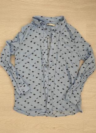 Жіноча небесна сорочка house,xs, 100% віскоза, гарний стан