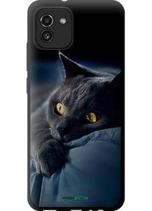 Чохол на samsung galaxy a03 a035f димчастий кіт "825b-2499-2448"