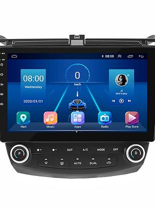 Штатна магнітола lesko для honda accord vii рестайлінг 2005-2008 екран 10" 2/32gb 4g wi-fi gps top