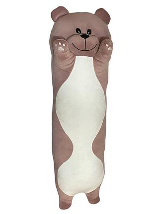 М'яка іграшка подушка обнімашка ведиедик батон пудровий 75 см м118/2