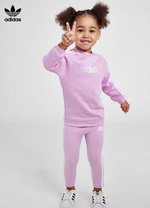 Великолепный хлопковый спортивный костюм-толстовка и леггинсы linear crew/leggings adidas (оригинал)