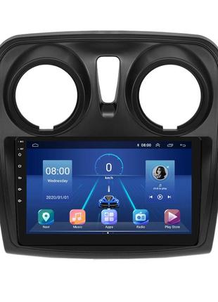 Штатная магнитола lesko для renault dokker i 2012-н.в. экран 9" 6/128gb 4g wi-fi gps top