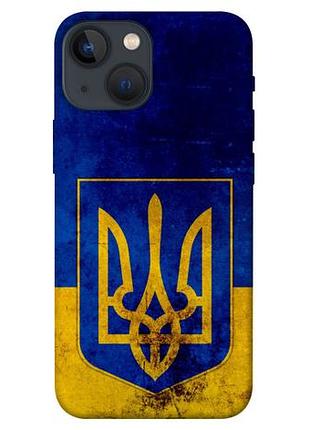Чехол с принтом на айфон 13 мини украинский герб / чехол с принтом на iphone 13 mini