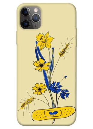 Чохол із принтом на айфон 12 про макс українські квіточки / чохол із принтом на iphone 12 pro max