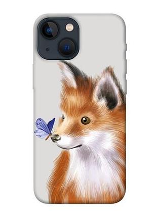 Чехол с принтом на айфон 13 мини funny fox / чехол с принтом на iphone 13 mini