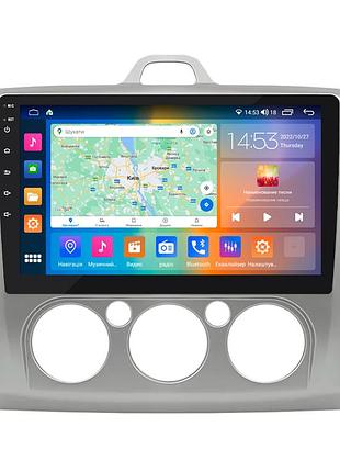 Штатна магнітола 9" lesko для ford focus ii рестайлінг 2007-2011 2/32 gb carplay 4g wi-fi gps prime форд