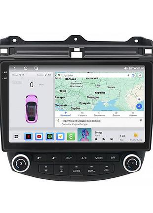 Штатная магнитола lesko для honda accord vii 2002-2006 экран 10" 4/64 qled carplay 4g wi-fi gps 360 prime