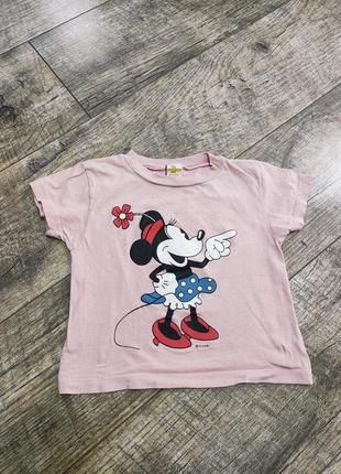 Футболка дівчинці, h&m, minnie mouse, р. 80-86, 12-18міс.