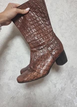 Ботинки натуральная кожа питон ботинки женские