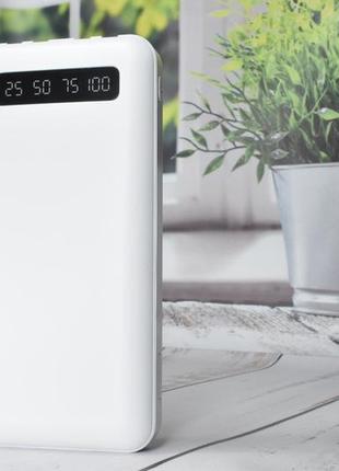 Smart power box павербанк з швидкою зарядкаю + ліхтарик 10000 mah white