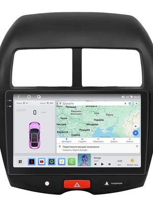 Штатна магнітола lesko для mitsubishi outlander sport i рестайлінг 2012-2016 екран 10" 4/64 qled carplay 4g
