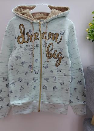 Олімпійка утеплена (начос) на дівчинку від 2 до 5 років