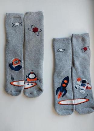 Комплект брендовых теплых махровых носков 2 пары