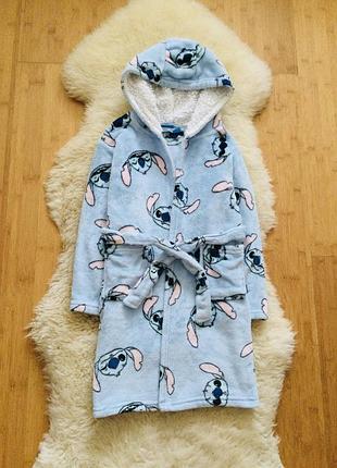 Disney флісовий, махровий, пухнастий халат зі снуппі 6-7 рок. 122 зріст. теплий, банний, на море або