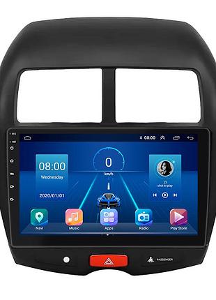 Штатна магнітола lesko для mitsubishi outlander sport i рестайлінг 2012-2016 екран 10" 6/128gb 4g wi-fi gps
