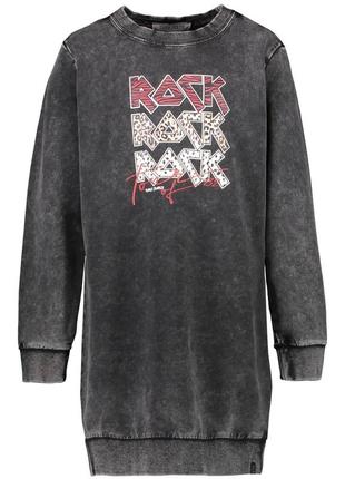 Длинная кофта свитер толстовка бомбер лонг туника платье с эффектом потертости rock cars jeans