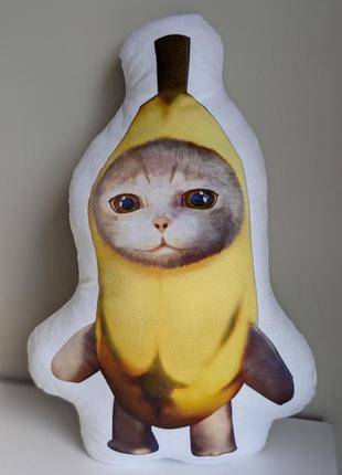 Подушка banana cat. кот банан.