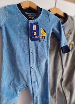 Мужские, слипы, велюровые, теплые, пижамка, для сна, для дома, малышам, 62см, 74см,...