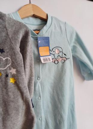 Мужские, слипы, велюровые, теплые, пижамка, для сна, для дома, малышам, 62см, 74см,...