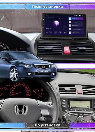 Штатна магнітола lesko для honda accord vii ver 2 2002-2007 екран 9" 4/64gb 4g wi-fi gps top2 фото