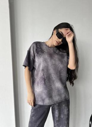 Костюм женский с принтом тай-дай трехнитка 48/50, 52/545 фото