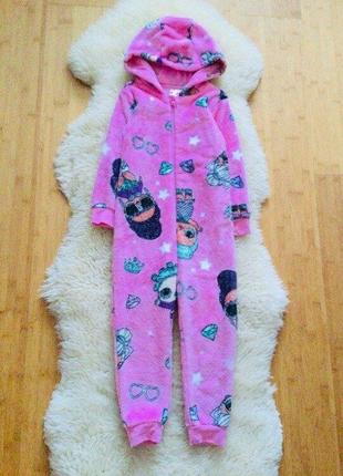 Disney флісовий кігурумі, піжама lol з напиленням. два розміри 5-6 і 11-12 років. верх флісу блищить