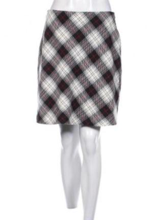 Esprit, черно белая юбка трапеция с добавлением шерсти, 38(10),s
