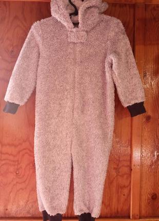 Кигуруми теплое меховое с капюшоном matalan 18-23m